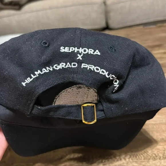 Sephora x Hillman Grad Productions Hat Womens Strapback Black Baseball Dad Cap - Picture 3 of 5